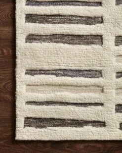 BEN-01 IVORY / CHARCOAL -Loloi Rugs BENEBEN 01IVCC 25