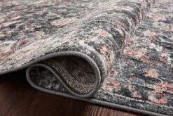 CSN-03 CHARCOAL / RUST -Loloi Rugs CASNCSN 03CCRU 24