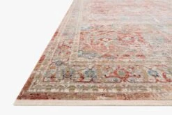 CLE-01 RED / IVORY -Loloi Rugs CLAECLE 01REIV 5Bhover 5D 1
