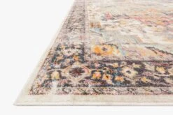 CLA-01 IVORY / CHARCOAL -Loloi Rugs CLARCLA 01IVCC 5Bhover 5D 4