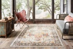 CLA-01 IVORY / CHARCOAL -Loloi Rugs CLARCLA 01IVCC 5Broomscene hidden 5D 3