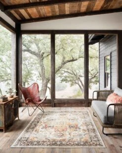 CLA-01 IVORY / CHARCOAL -Loloi Rugs CLARCLA 01IVCC 5Broomscene 5D 1