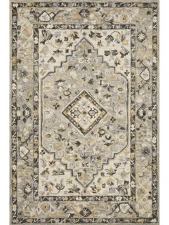 Beatty BEA01 Grey/Ivory 18" X 18" Sample Rug