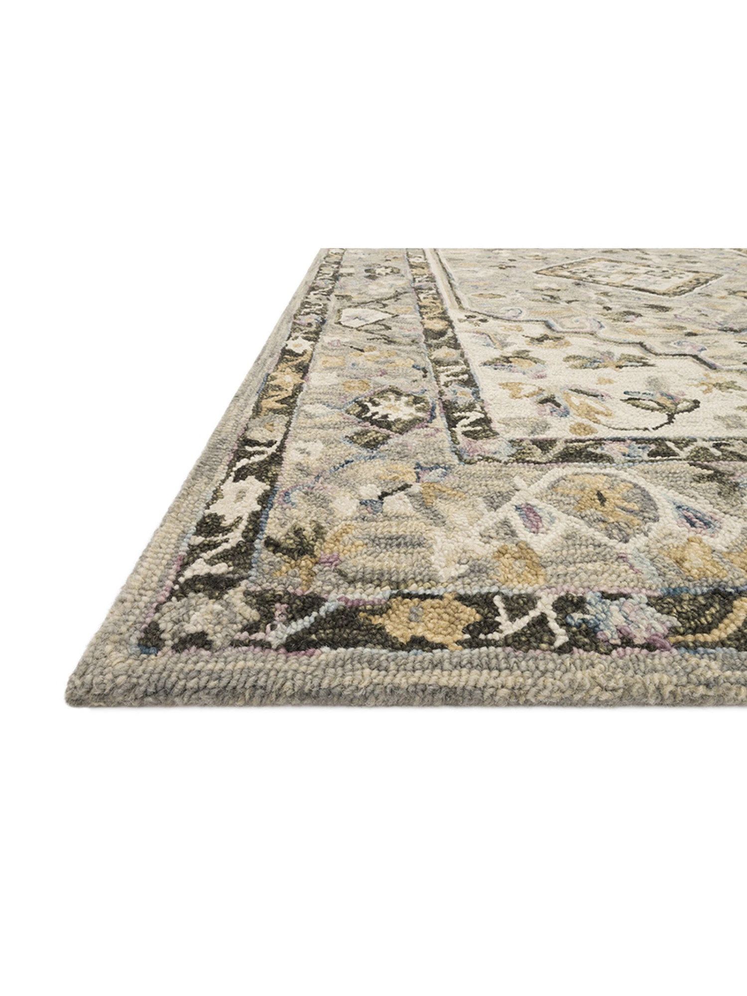 Beatty BEA01 Grey/Ivory 18" X 18" Sample Rug 4 Beatty BEA01 Grey/Ivory 18" X 18" Sample Rug - Image 2