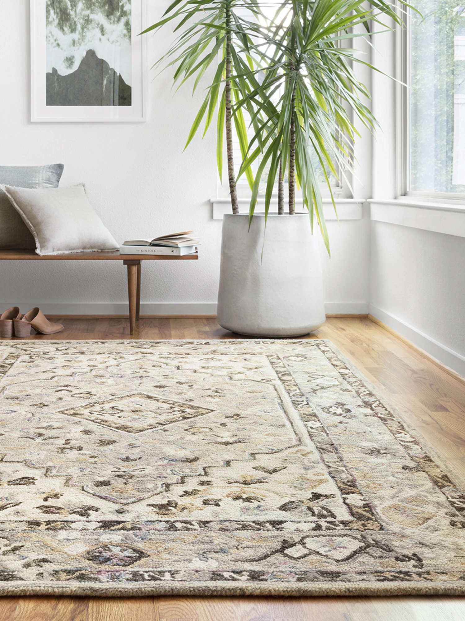 Beatty BEA01 Grey/Ivory 18" X 18" Sample Rug 5 Beatty BEA01 Grey/Ivory 18" X 18" Sample Rug - Image 3