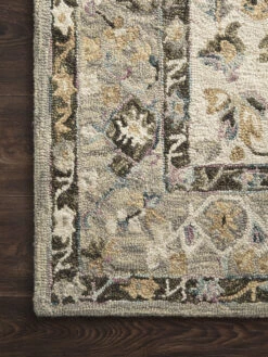 Beatty BEA01 Grey/Ivory 18" X 18" Sample Rug 9 Beatty BEA01 Grey/Ivory 18" X 18" Sample Rug -Loloi Rugs LOIDS BEATTY BEA01 GRAY 04