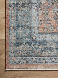 Elise Coral/Blue 9'9" X 13' Rug -Loloi Rugs LOIDS ELISE ELI01 CORAL 02