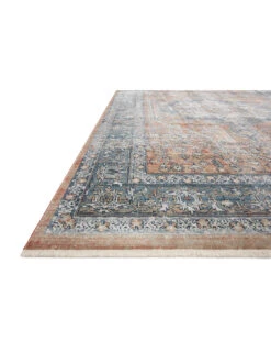 Elise Coral/Blue 9'9" X 13' Rug -Loloi Rugs LOIDS ELISE ELI01 CORAL 03