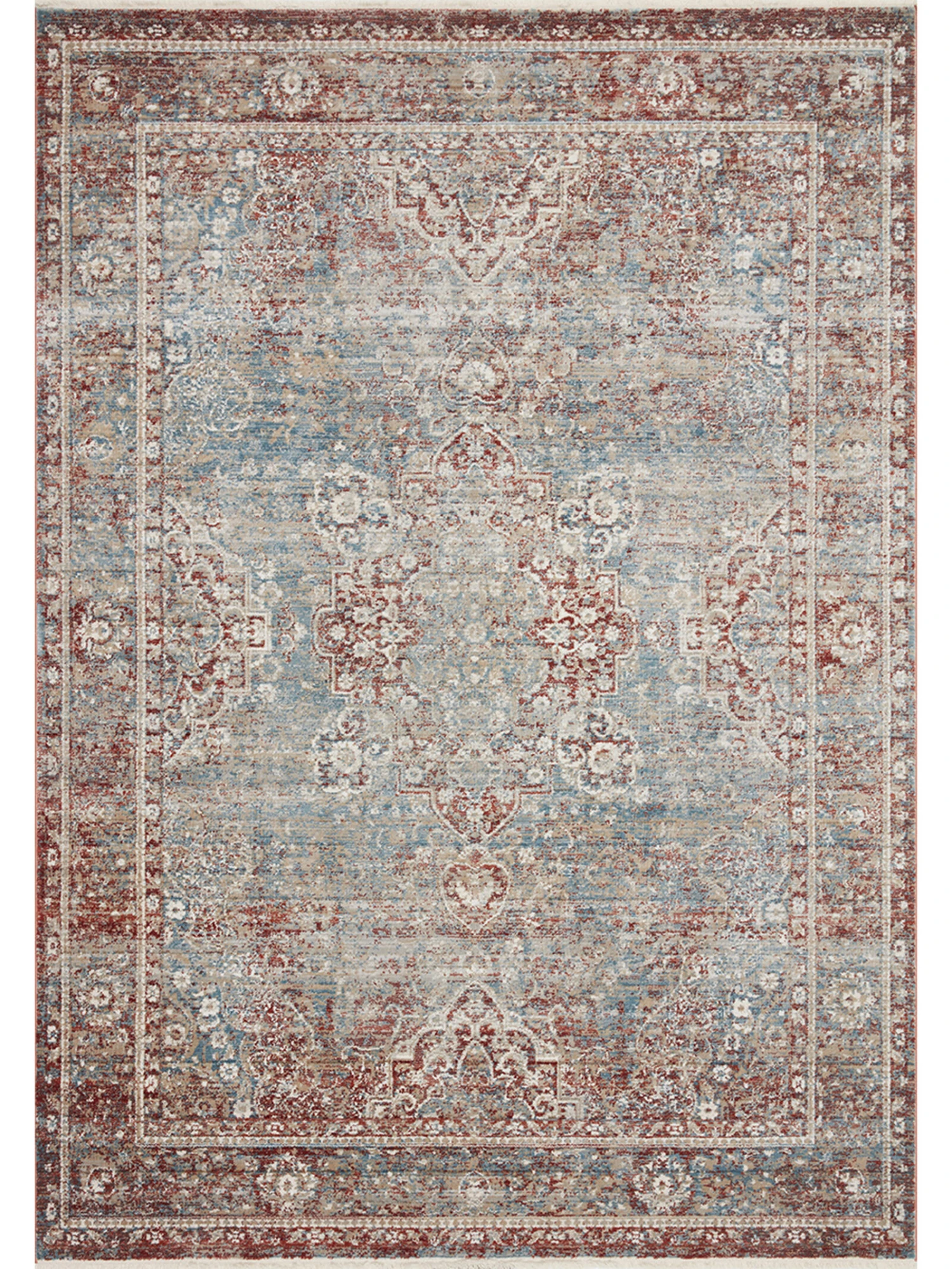 Elise Sky/Red 9'9" X 13' Rug 3 Elise Sky/Red 9'9" X 13' Rug