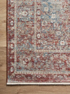Elise Sky/Red 9'9" X 13' Rug 7 Elise Sky/Red 9'9" X 13' Rug -Loloi Rugs LOIDS ELISE ELI04 02