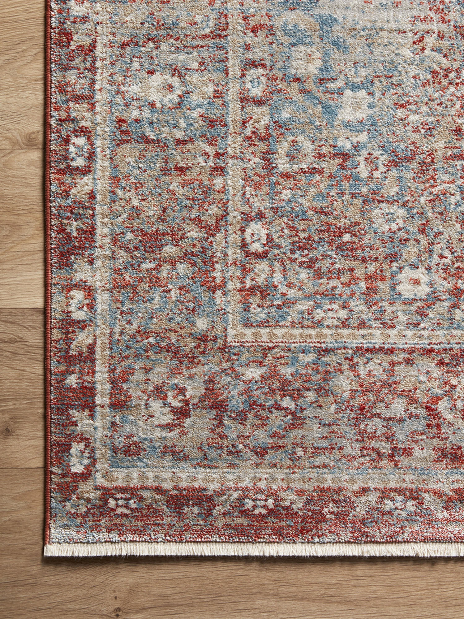 Elise Sky/Red 9'9" X 13' Rug 5 Elise Sky/Red 9'9" X 13' Rug - Image 3