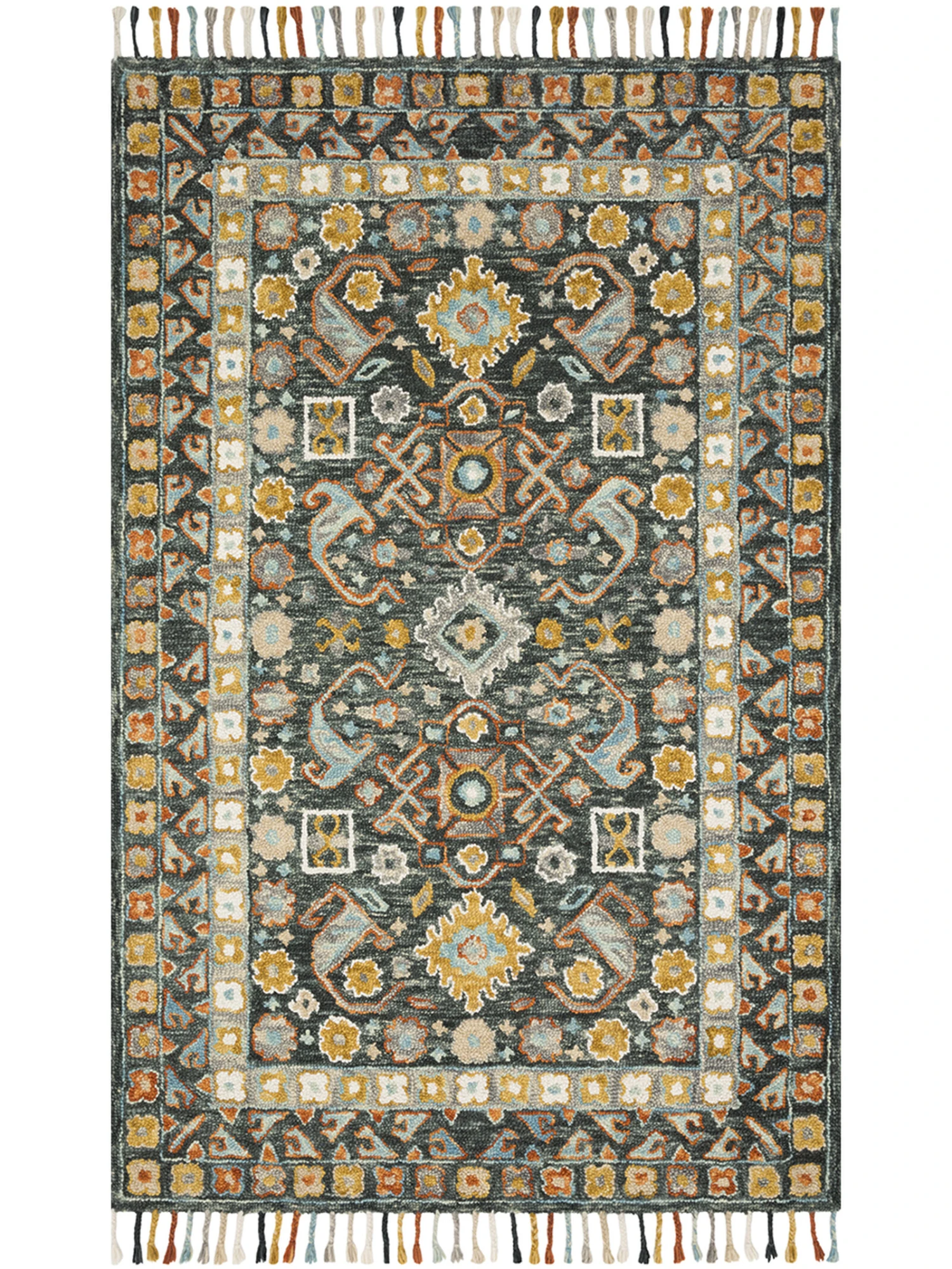 Elka Denim/Multi 9'3" X 13' Rug 3 Elka Denim/Multi 9'3" X 13' Rug