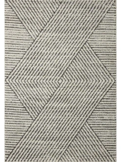 Fabian FAB06 Charcoal/Ivory 18" X 18" Sample Rug