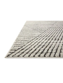 Fabian FAB06 Charcoal/Ivory 18" X 18" Sample Rug -Loloi Rugs LOIDS FABIAN FAB06 02