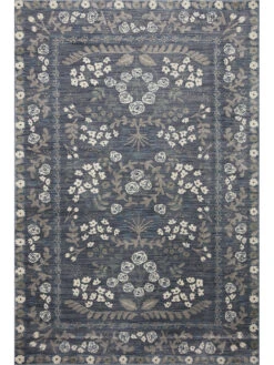 Fiore Navy Grey 9' X 12' Rug