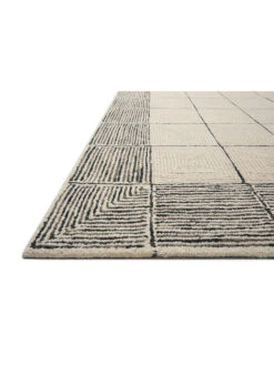 Francis Cream/Black 9'3" X 13' Rug -Loloi Rugs LOIDS FRANCIS FRA02 BLACK 02