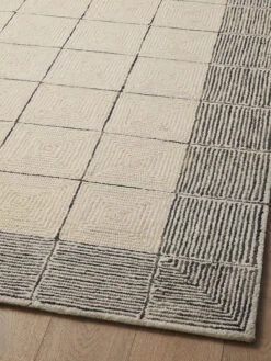 Francis Cream/Black 9'3" X 13' Rug -Loloi Rugs LOIDS FRANCIS FRA02 BLACK 08