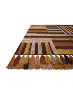 Jamila JAA04 Spice/Bordeaux 18" X 18" Sample Rug -Loloi Rugs LOIDS JAMILA JAA04 02