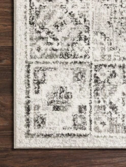 Joaquin Ivory/Charcoal 9'6" X 13' Rug 13 Joaquin Ivory/Charcoal 9'6" X 13' Rug -Loloi Rugs LOIDS JOAQUIN JOA03 CHARCOAL 02