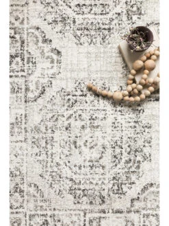 Joaquin Ivory/Charcoal 9'6" X 13' Rug 11 Joaquin Ivory/Charcoal 9'6" X 13' Rug -Loloi Rugs LOIDS JOAQUIN JOA03 CHARCOAL 06