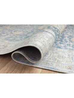 Jules JUL03 Antique/Sky 18" X 18" Sample Rug -Loloi Rugs LOIDS JULES JUL03 02