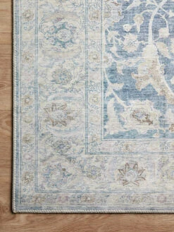 Jules JUL03 Antique/Sky 18" X 18" Sample Rug -Loloi Rugs LOIDS JULES JUL03 03
