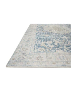 Jules JUL03 Antique/Sky 18" X 18" Sample Rug -Loloi Rugs LOIDS JULES JUL03 05