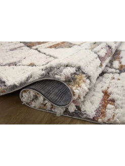 Levitt Ivory/Fiesta 9'3" X 13' Rug -Loloi Rugs LOIDS LEVITT LV05 02