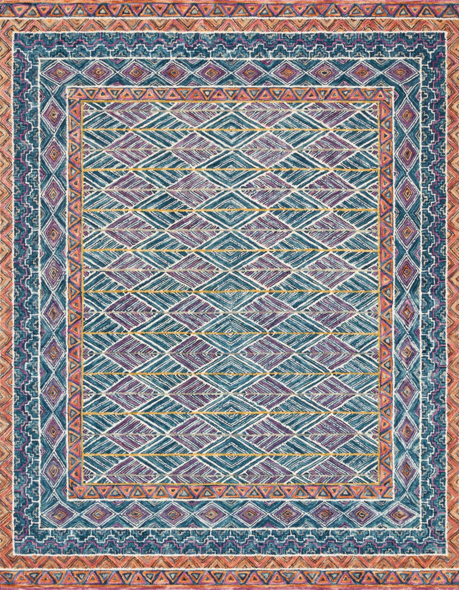 Priti Teal/Fiesta 9'3" X 13' Rug 3 Priti Teal/Fiesta 9'3" X 13' Rug