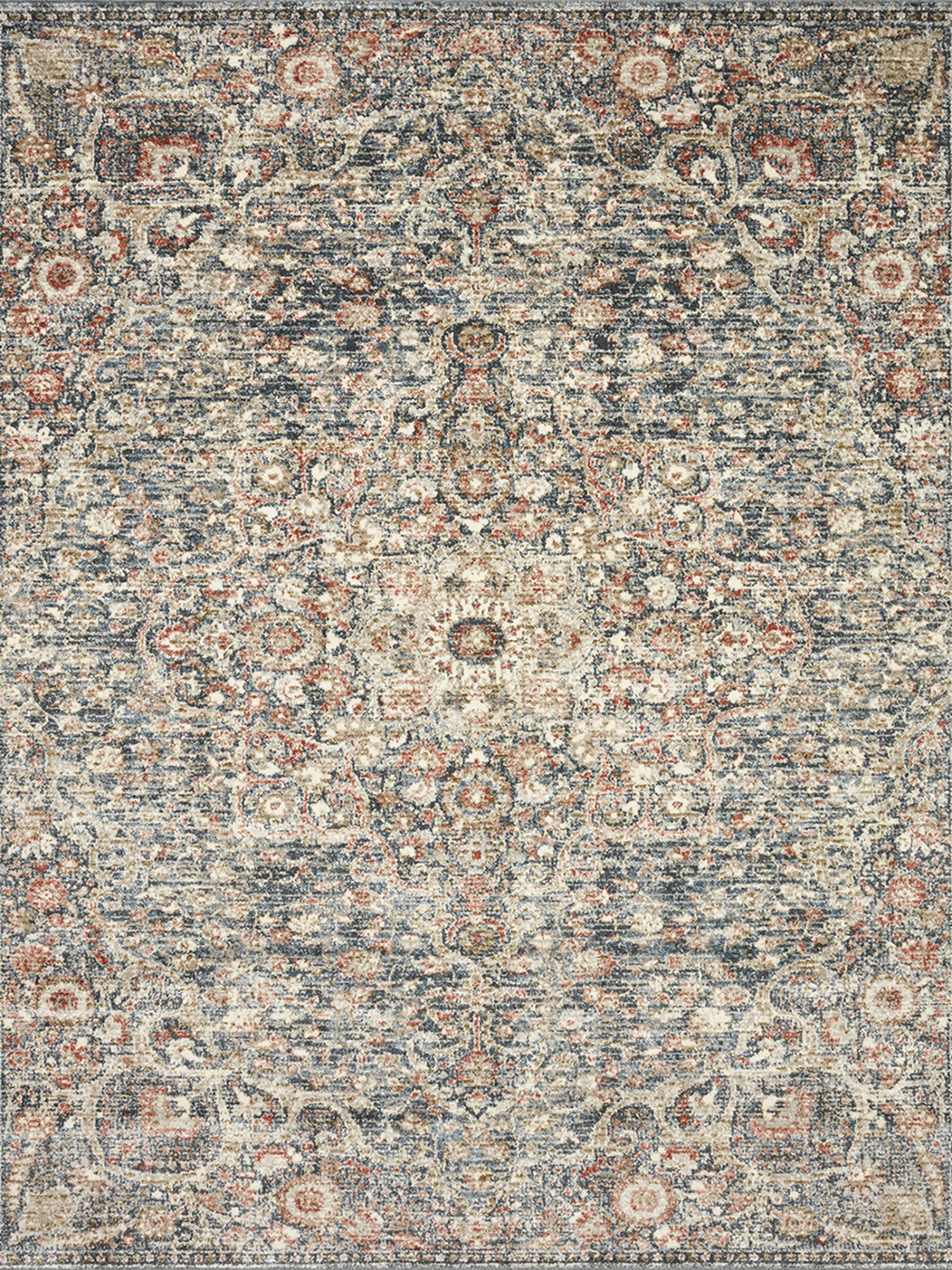 Saban Blue/Spice 9'4" X 13' Rug 3 Saban Blue/Spice 9'4" X 13' Rug