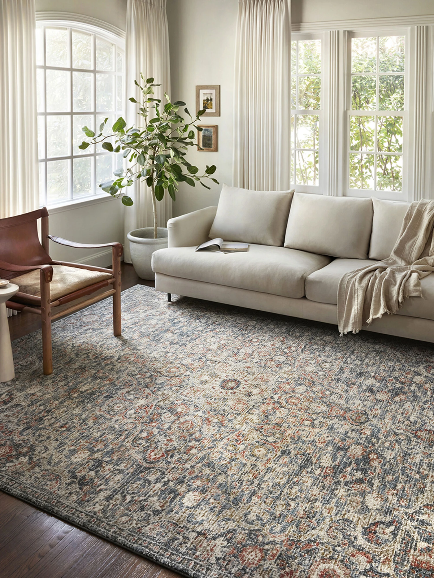 Saban Blue/Spice 9'4" X 13' Rug 4 Saban Blue/Spice 9'4" X 13' Rug - Image 2