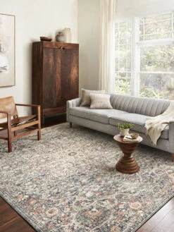 Saban Blue/Spice 11'6" X 15' Rug -Loloi Rugs LOIDS SABAN SAB02 BLUE 07 1