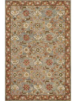 Victoria Slate/Terracotta 9'3" X 13' Rug