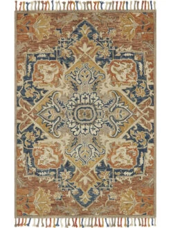 Zharah Rust/Blue 9'3" X 13' Rug