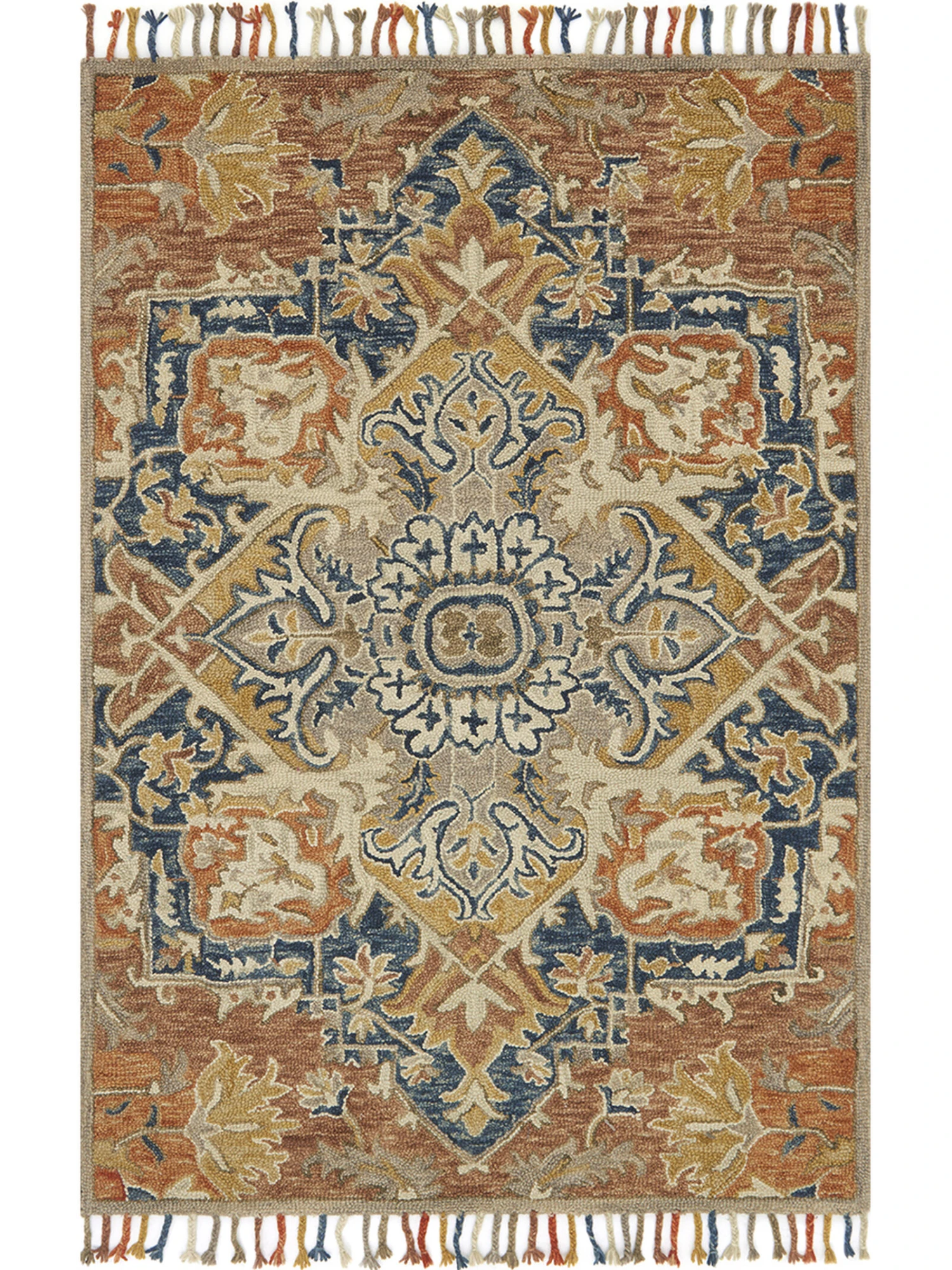 Zharah Rust/Blue 9'3" X 13' Rug 3 Zharah Rust/Blue 9'3" X 13' Rug