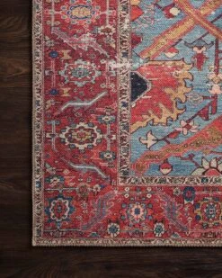 LQ-10 BLUE / RED -Loloi Rugs LORELQ 10BBRE 2
