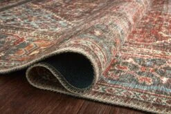 LQ-13 BRICK / MIDNIGHT -Loloi Rugs LORELQ 13BKMD 24