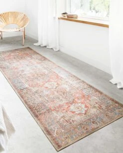 LQ-15 TERRACOTTA / SKY -Loloi Rugs LORELQ 15TCSC 5Broomscene 5D 5