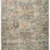 MAT-02 TERRACOTTA / LAGOON 2 MAT-02 TERRACOTTA / LAGOON -Loloi Rugs MARGMAT 02TCLJ